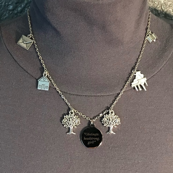 Elizabeth Bennet's Necklace Handmade Pride and Prejudice Jane Austen Charms - Picture 6 of 16